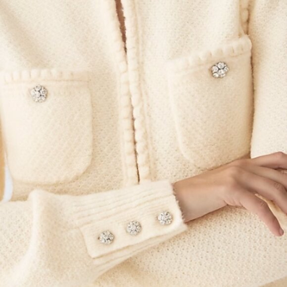 NWT J. Crew Odette Sweater Lady Jacket with Jewel Buttons (XS) - Picture 4 of 7